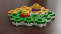 Hexa-hunt (fully 3d Printable Board Game) 3d model