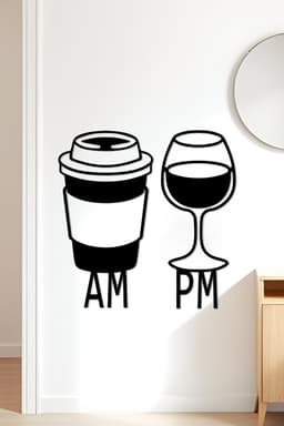 AM/PM Wall Art, Wall Decor, Home Decor 3d model