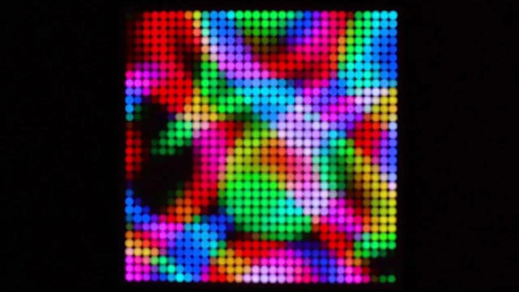 LED RGB Matrix WS2812B ESP32 WLED 32x32 round square grid screen IKEA picture frame diffusor sound active 3d model