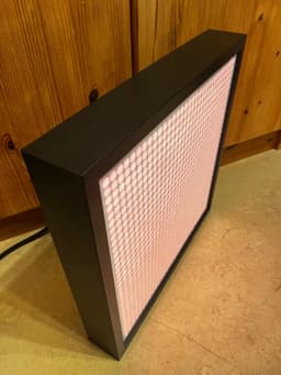 LED RGB Matrix WS2812B ESP32 WLED 32x32 round square grid screen IKEA picture frame diffusor sound active 3d model