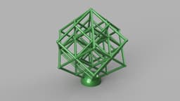 Grid Cube (Torture Test) 3d model