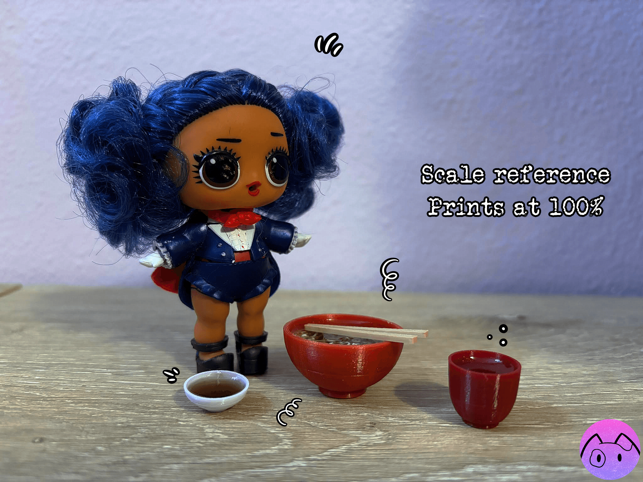 Miniature Ramen Lunch Set 3d model