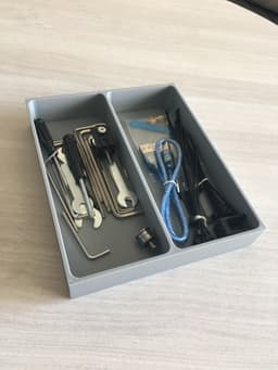 Double drawer organizer (low profile) 3d model