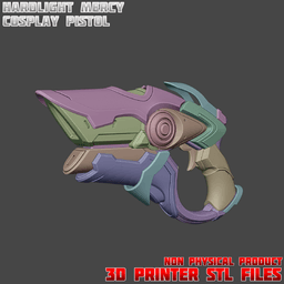 Hard Light Mercy Cosplay Pistol Propgun Overwatch 3d model