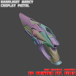Hard Light Mercy Cosplay Pistol Propgun Overwatch 3d model