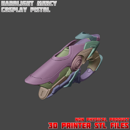Hard Light Mercy Cosplay Pistol Propgun Overwatch 3d model