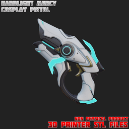 Hard Light Mercy Cosplay Pistol Propgun Overwatch 3d model
