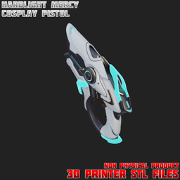 Hard Light Mercy Cosplay Pistol Propgun Overwatch 3d model