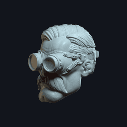 Dex v5 Action Figure Head 3d model