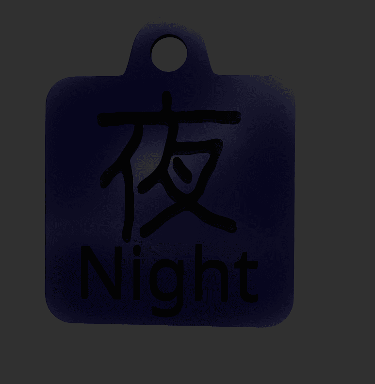keychain night.stl 3d model