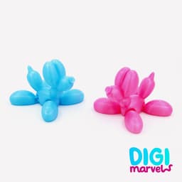 Balloon Dog Flexi + Keychain (Free Commercial Use) 3d model