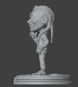 Stilized Snoop Dogg statue 3d model