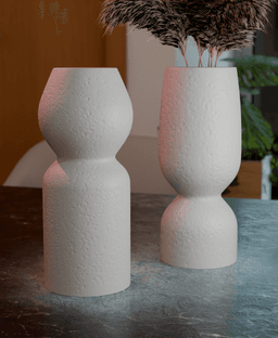 Rippleflow Vase Set 3d model