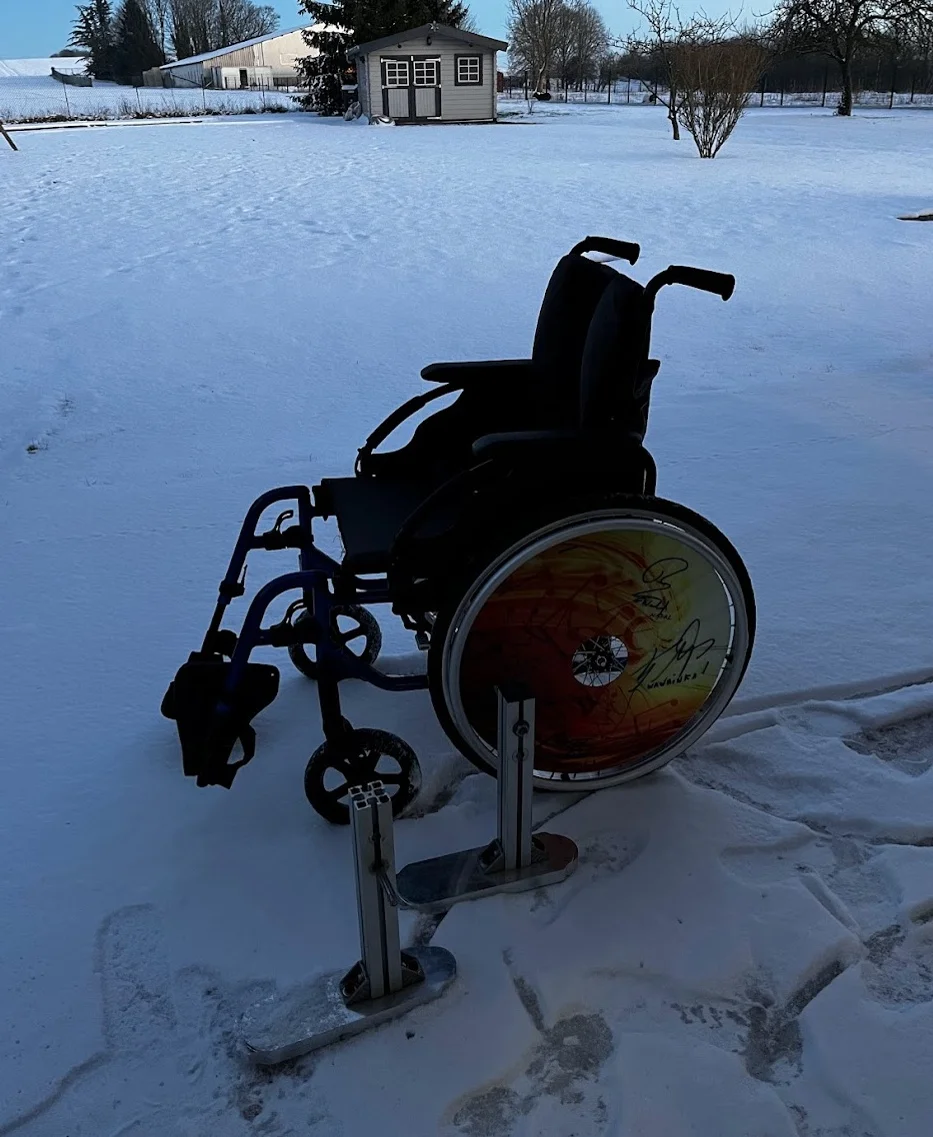 Fauteuil roulant sur neige 3d model