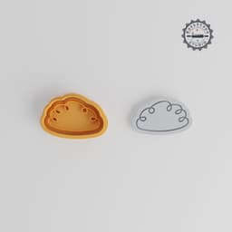 Cloud Shape Cutter & Stamp, Cookie & Fondant Mold Set, Weather & Sky Theme, 3 Sizes, 6 Piece Collection PRODUCT_564 3d model