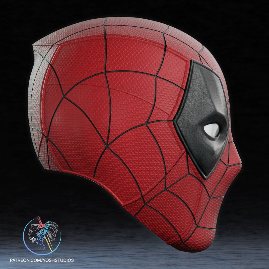 Spider-Pool Helmet 3D Printer STL File 3d model