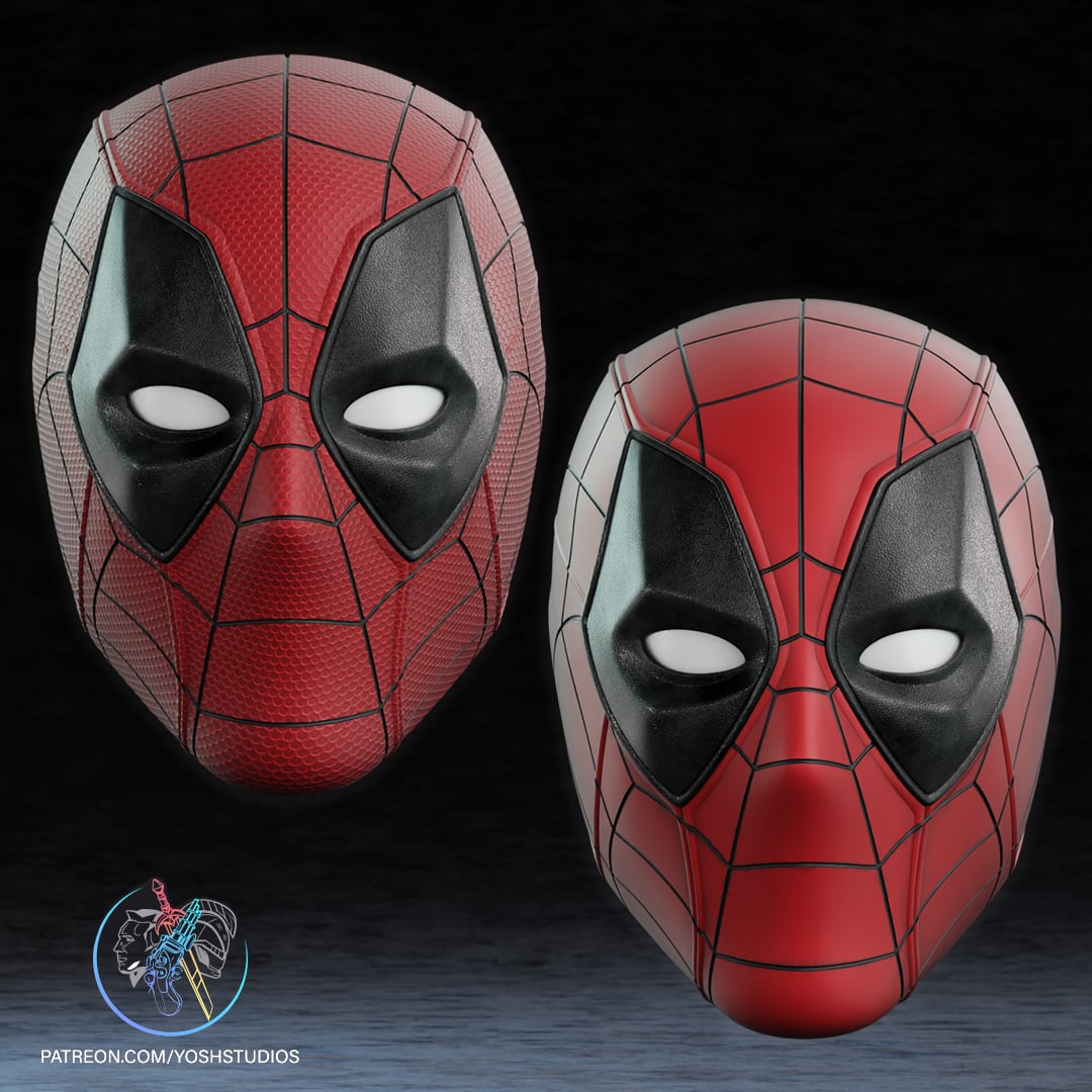 Spider-Pool Helmet 3D Printer STL File 3d model