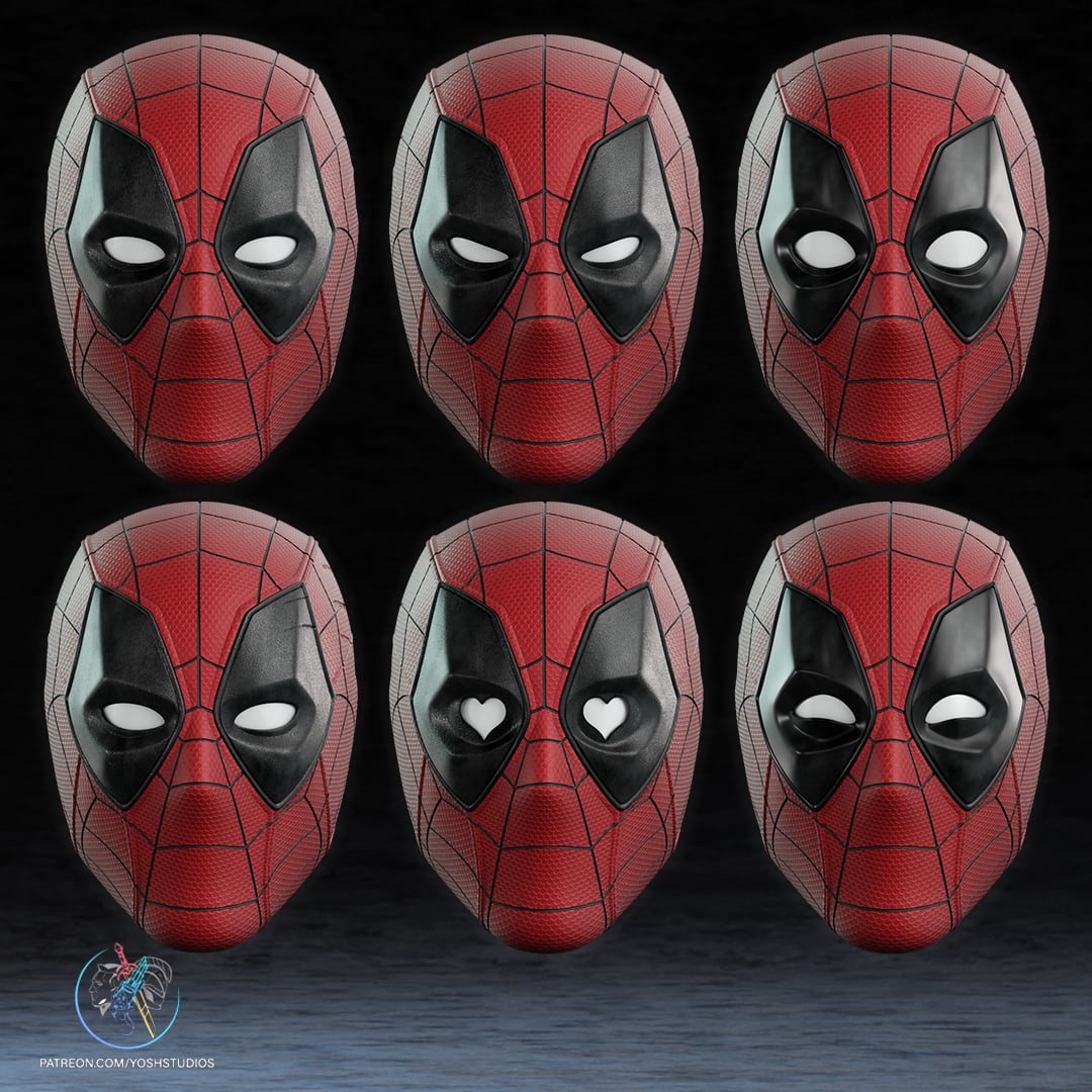Spider-Pool Helmet 3D Printer STL File 3d model