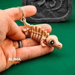 Tiny Skeleton Spinosaurus with Collection Box 3d model