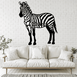 Zebra 2D Wall Art/Window Art - Digital STL & SVG File for 3D Printing or Laser Cutting 3d model