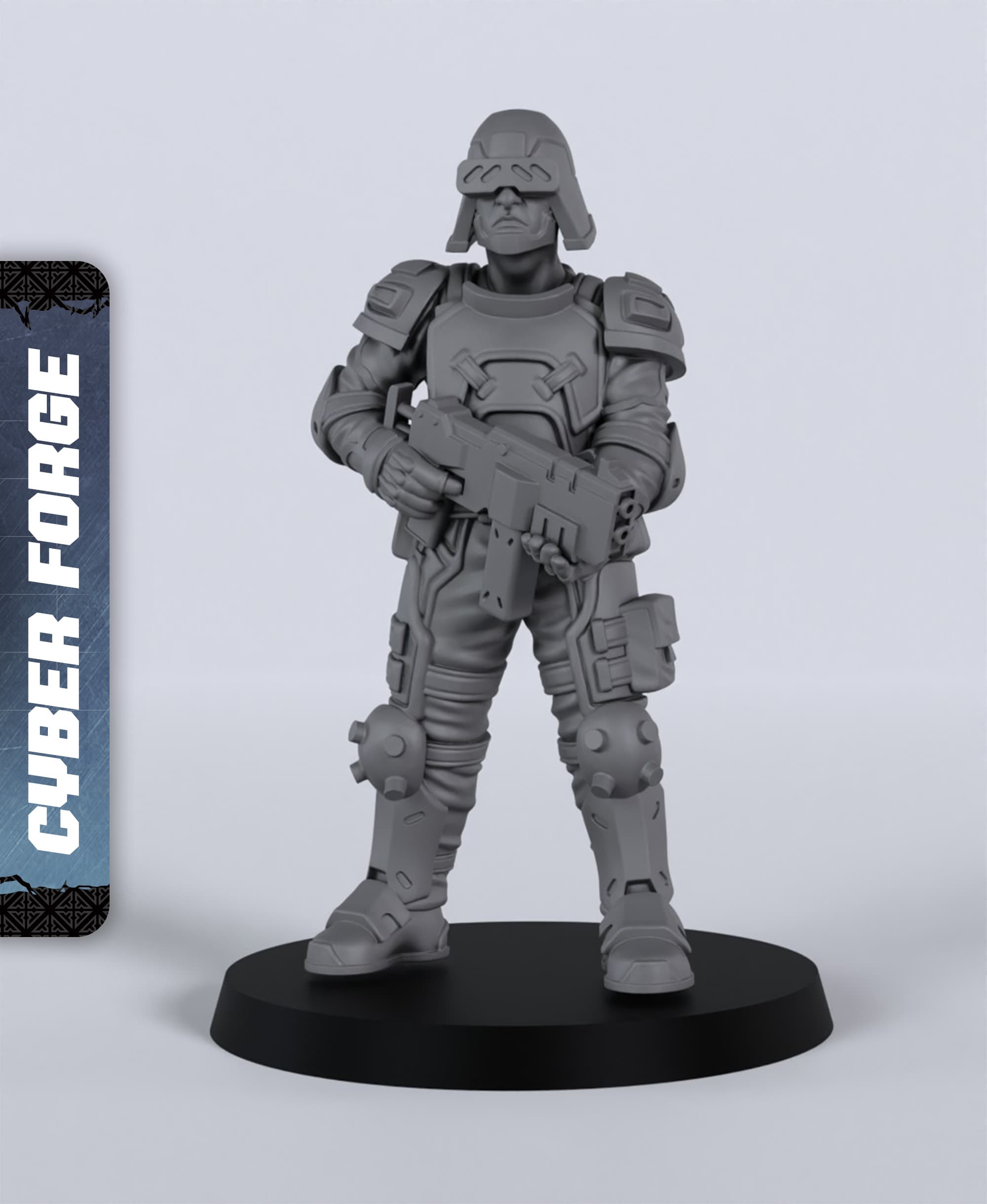 Kodiak's Militia - With Free Cyberpunk - Sci-Fi Gift Ideas for RPG and Wargamers 3d model