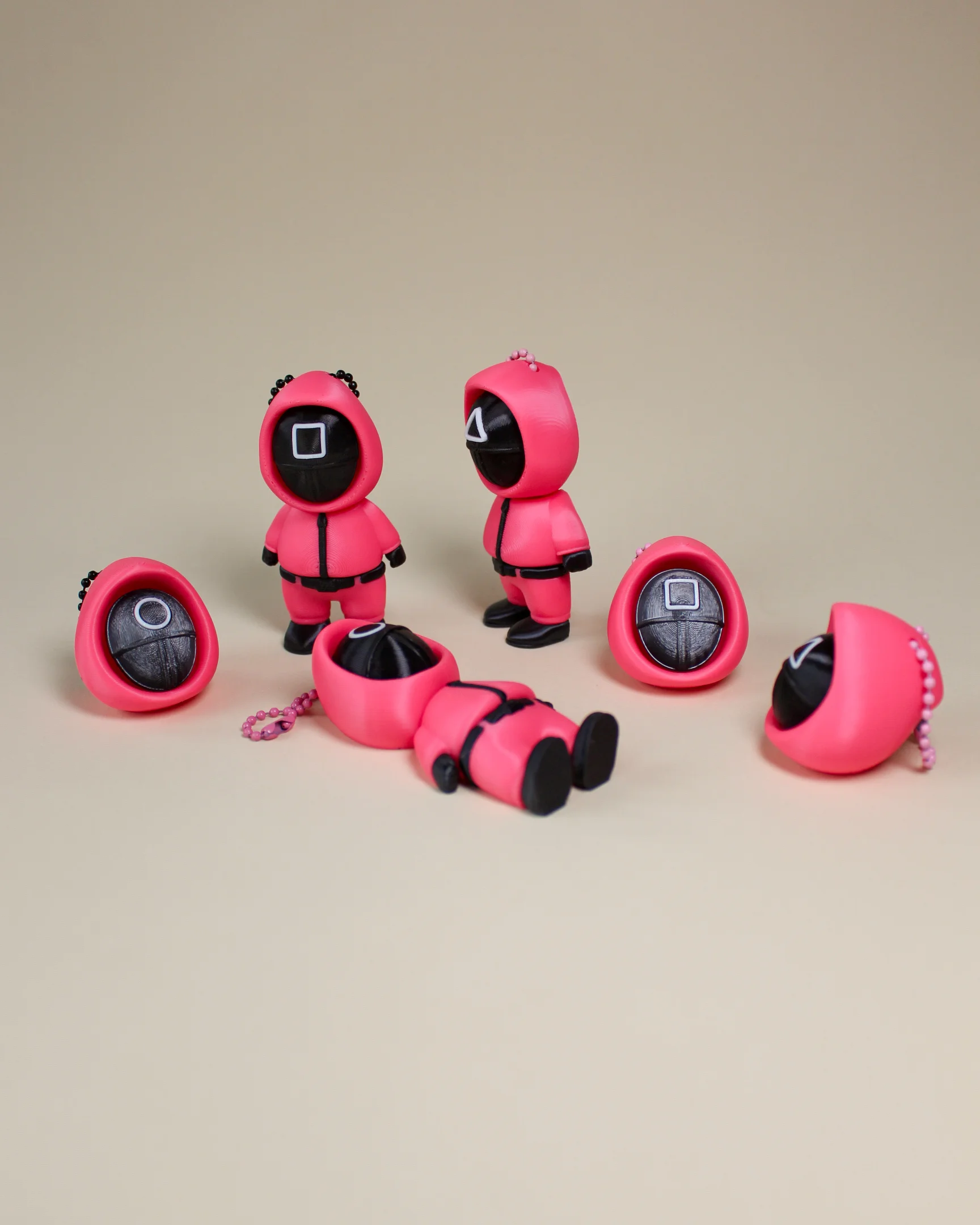 Squid Game Guards Fidget Clicker Keychain 3d model
