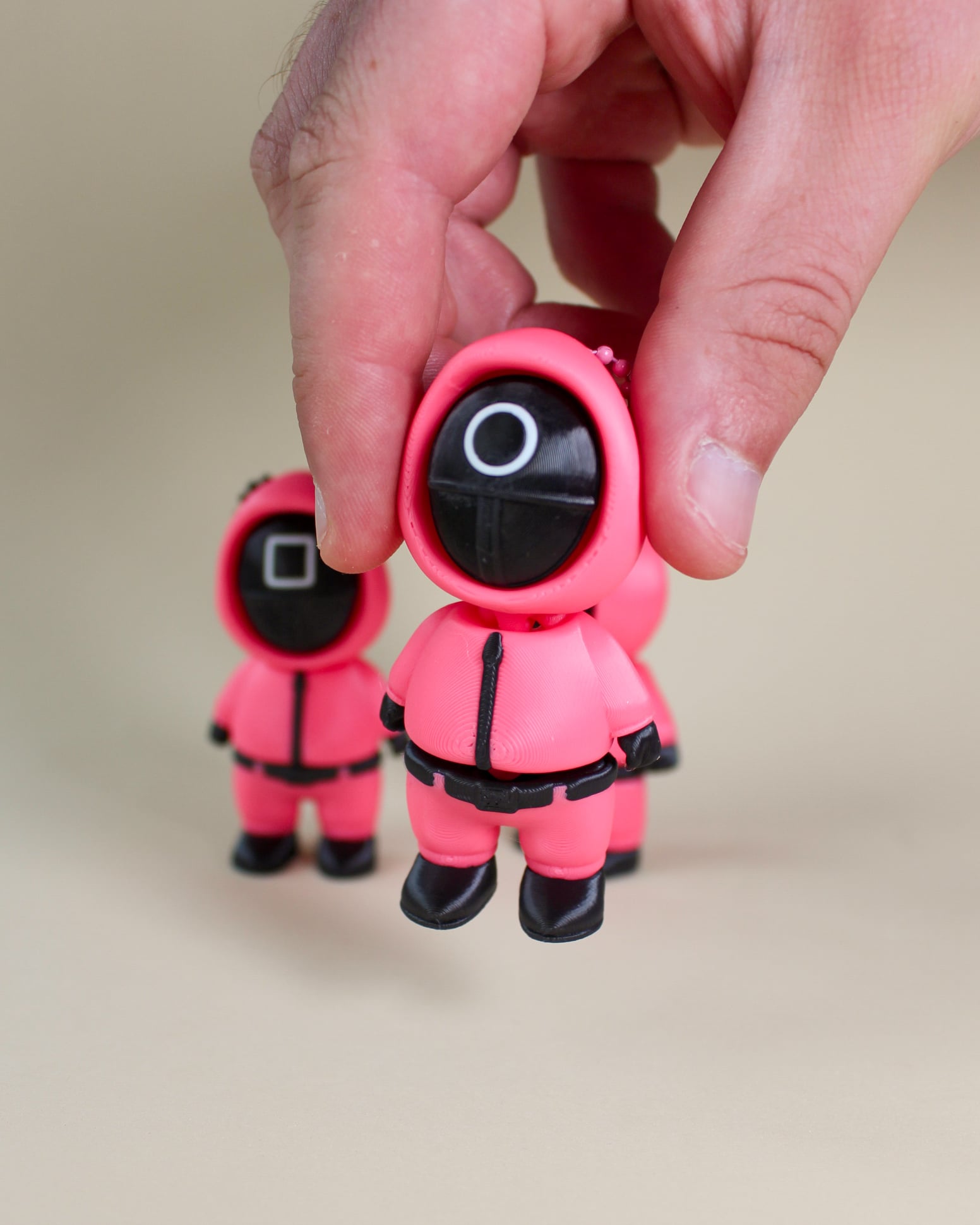 Squid Game Guards Fidget Clicker Keychain 3d model