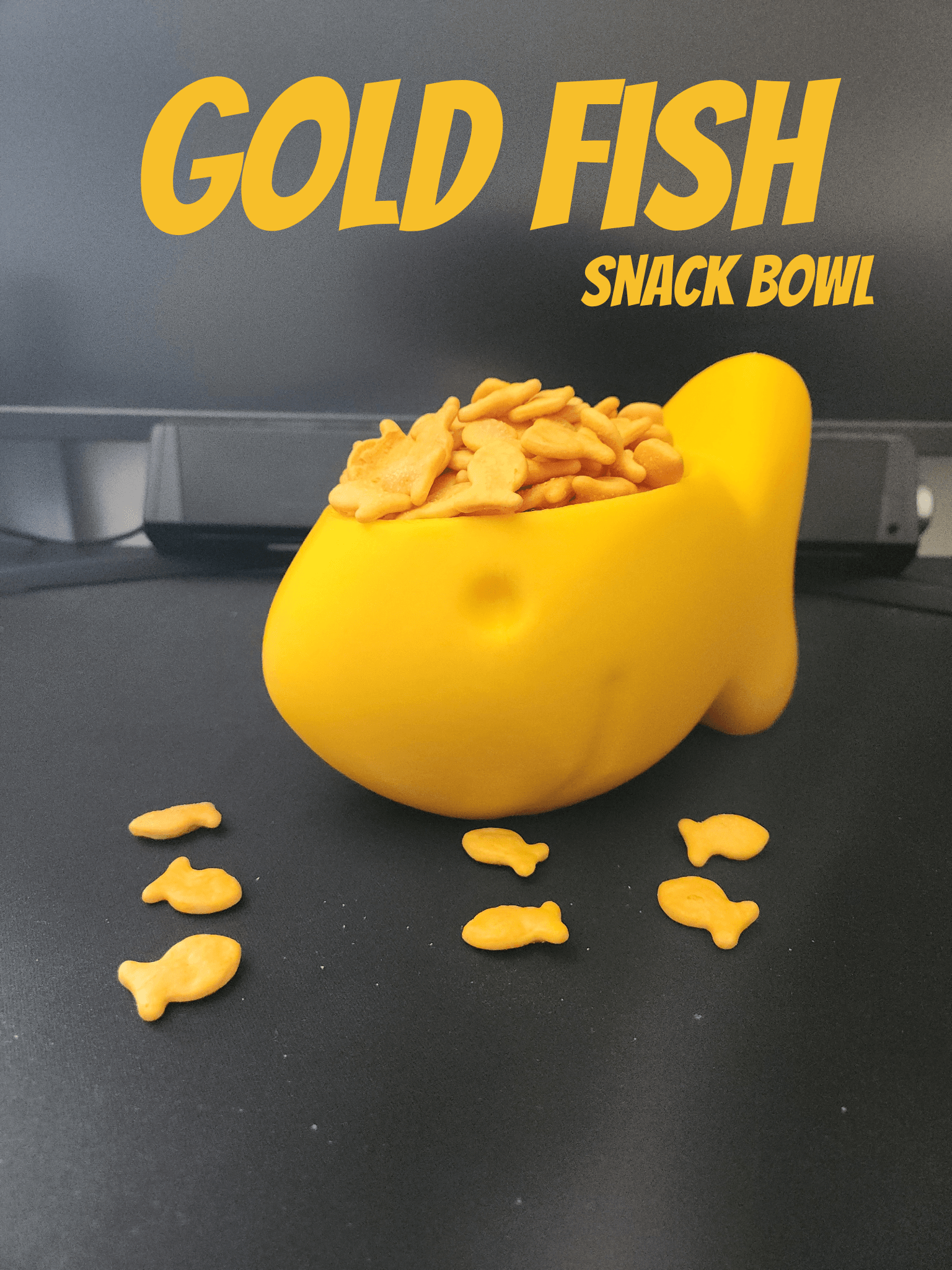 Gold Fish Snack Bowl 3d model