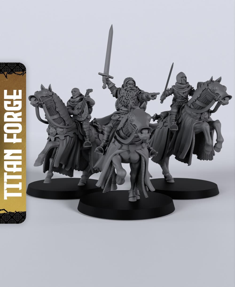 Knights of the Quest - With Free Dragon - 5e DnD Inspired for RPG and Wargamers 3d model