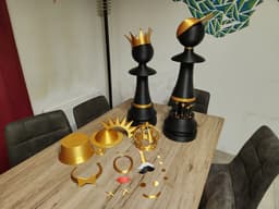 Large Chess Pawn with fashion accessories 3d model