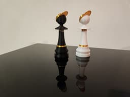 Large Chess Pawn with fashion accessories 3d model