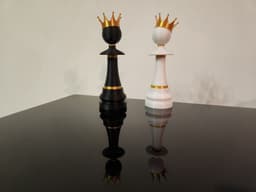 Large Chess Pawn with fashion accessories 3d model