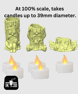 The Secret Life of Candles Set of 3 / No Supports 3d model