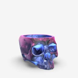 Skull Planter, 3D Human Skull Flower Pot, Spooky Decor Planter, 3D Printed Skull, Face Planter 3d model