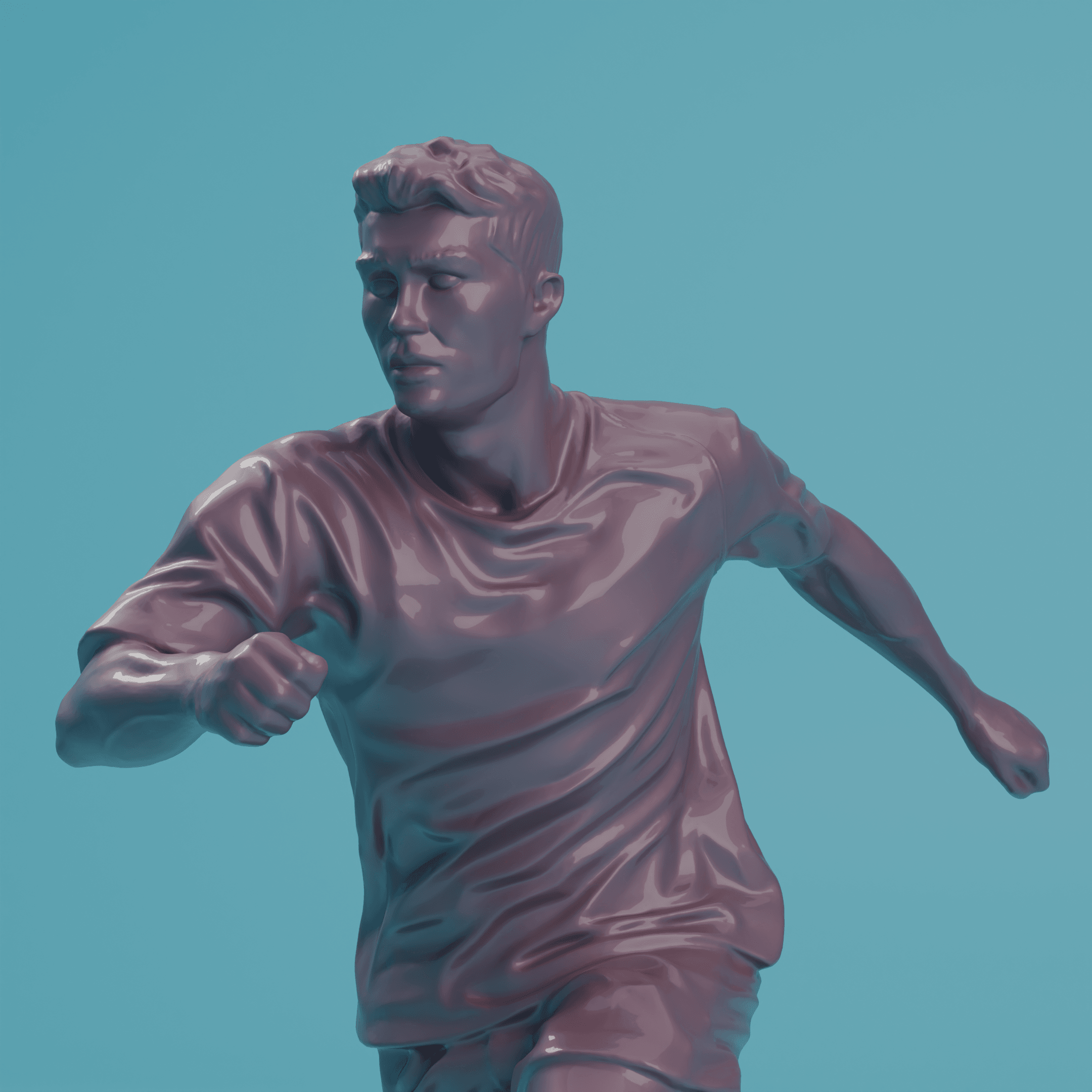Cristiano Ronaldo 3D Printable Figurine STL 3d model