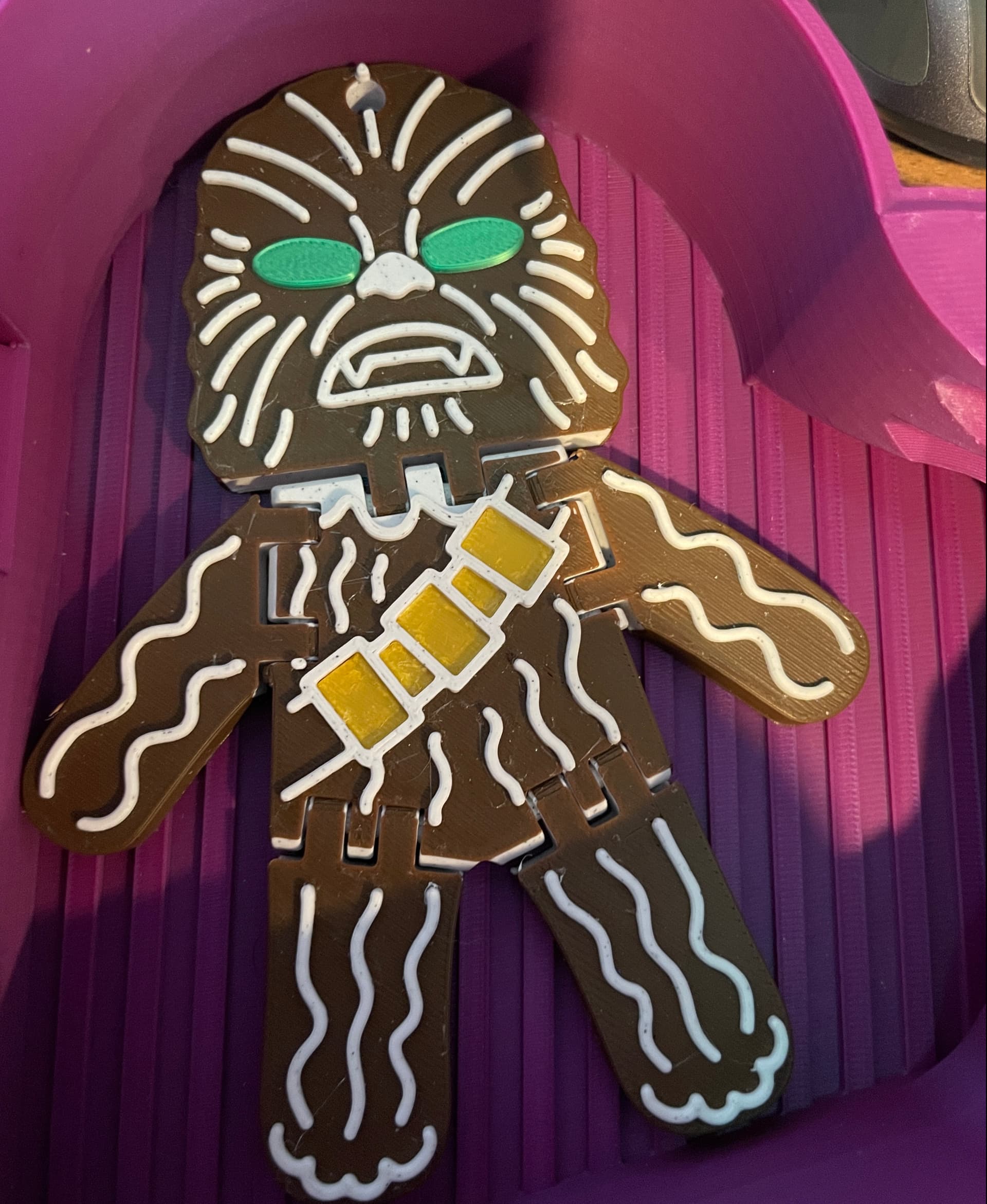 Flexi Gingerbread Chewbacca Ornament 3d model