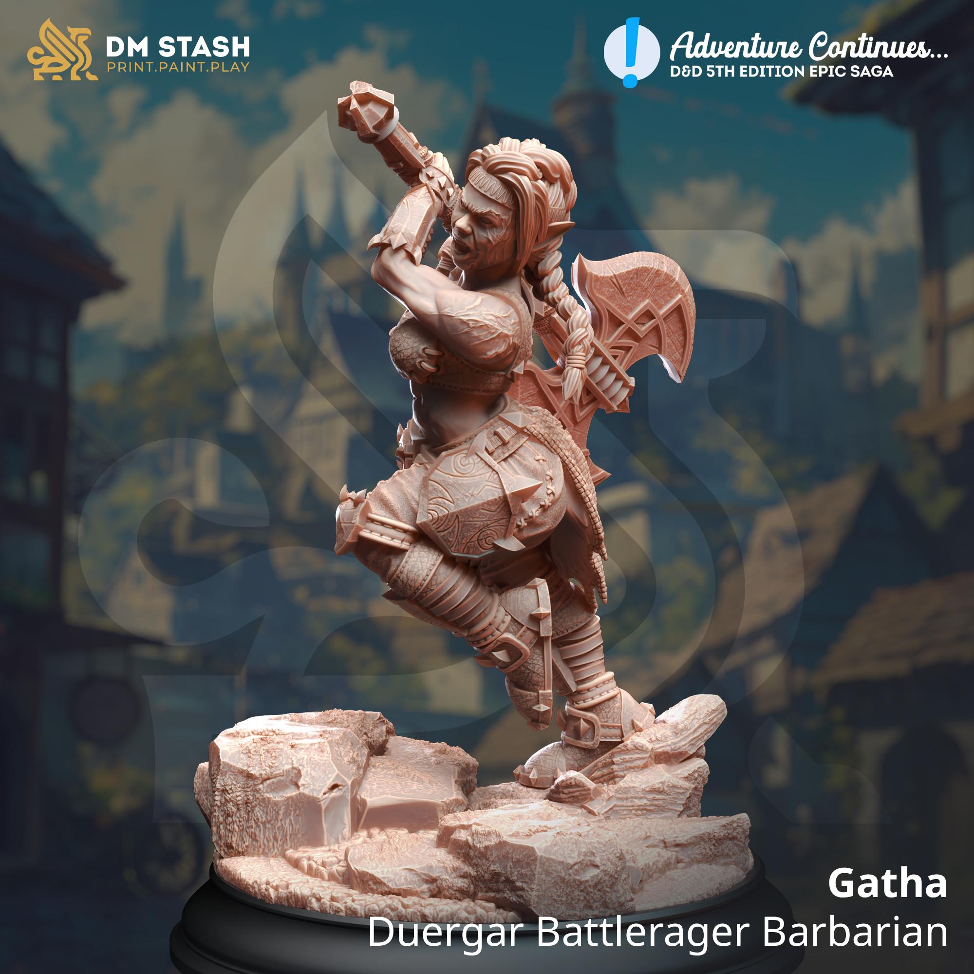 Duergar Battlerager Barbarian - Gatha 3d model