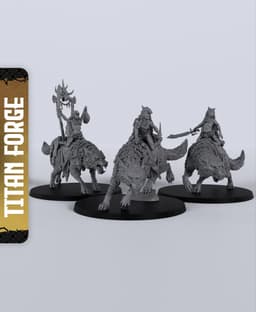 Wolf Princes - With Free Dragon - 5e DnD Inspired for RPG and Wargamers 3d model