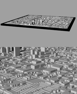 LOUISVILLE, Skyline 3d map 3d model