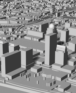 LOUISVILLE, Skyline 3d map 3d model