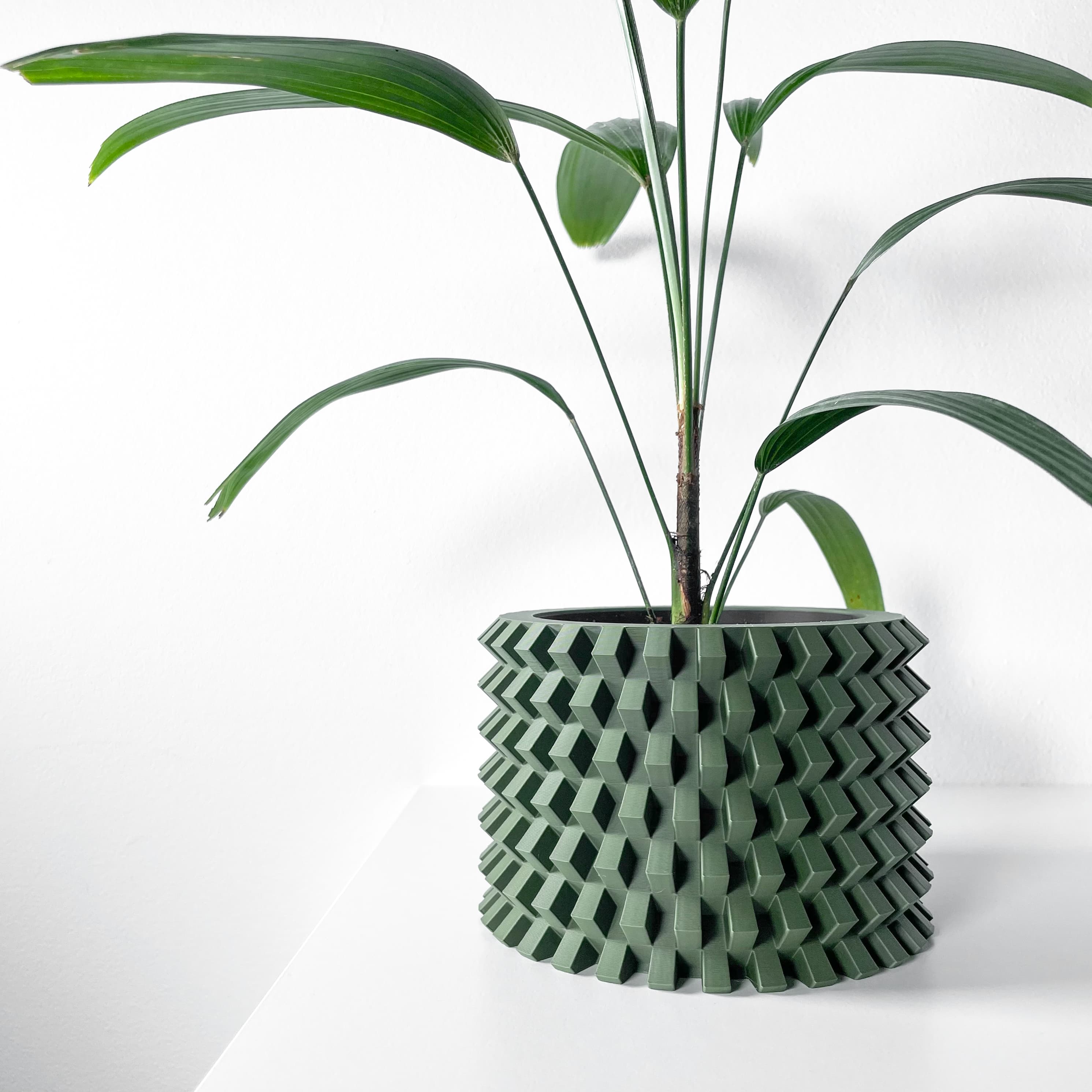 The Rilvo Planter Pot with Drainage Tray & Stand Included | Modern and Unique Home Decor 3d model