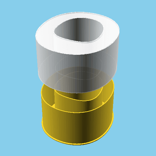 LATIN CAPITAL LETTER O, nestable box (v1) 3d model
