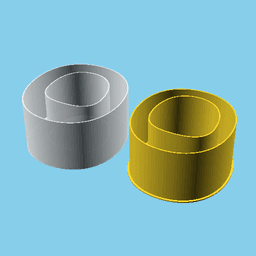 LATIN CAPITAL LETTER O, nestable box (v1) 3d model
