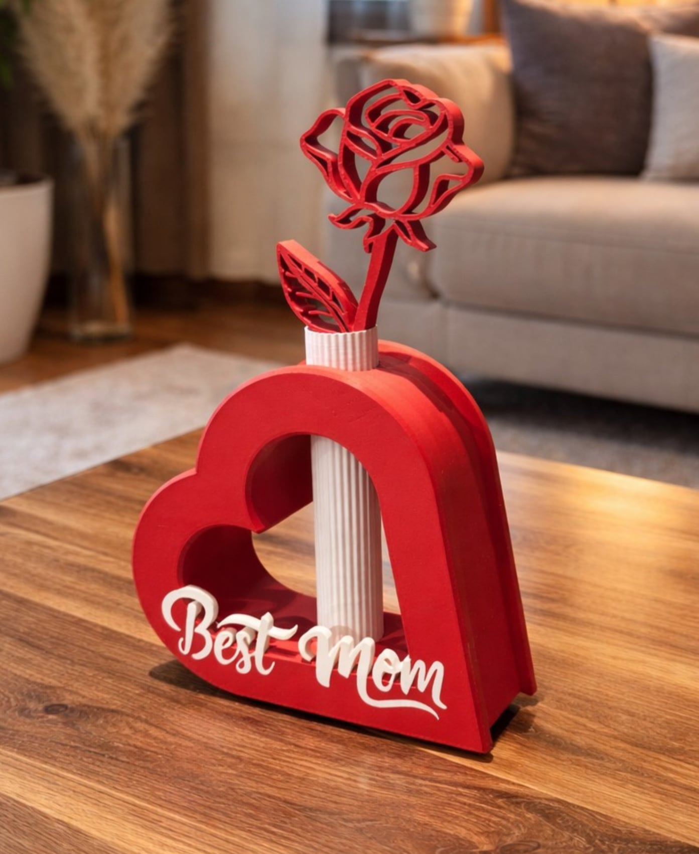 MOTHERSDAY VASE - HEART VASE / SMALL GIFT FOR MOTHERSDAY / HOMEDECOR 3d model