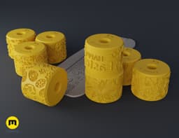 Texture Rollers โ Easter Patterns 3d model