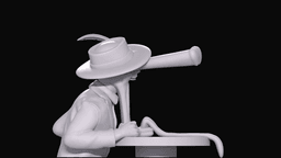 Crazy Cartoon In Love - Expressive Retro Comic Bust 3d model