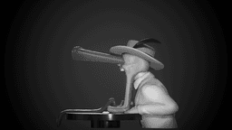 Crazy Cartoon In Love - Expressive Retro Comic Bust 3d model