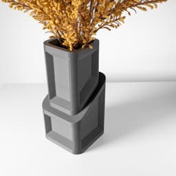 The Cano Vase, Modern and Unique Home Decor for Dried and Preserved Flower Arrangement | STL File 3d model