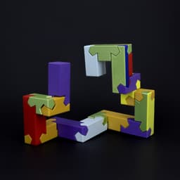Tsugite Cube 3x3 Puzzle (Version A) 3d model