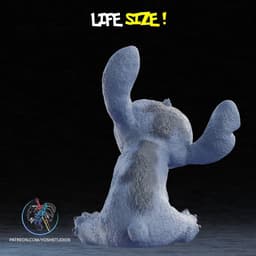 Life-Size Movie Blue Alien Dog 3D Printer File STL 3d model